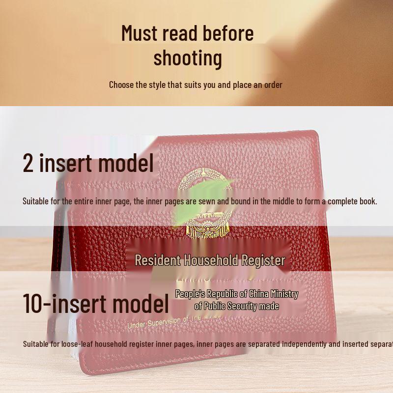 

Універсальна обкладинка для домогосподарської книги реєстрації з коров ячої шкіри Thin Two Inserts