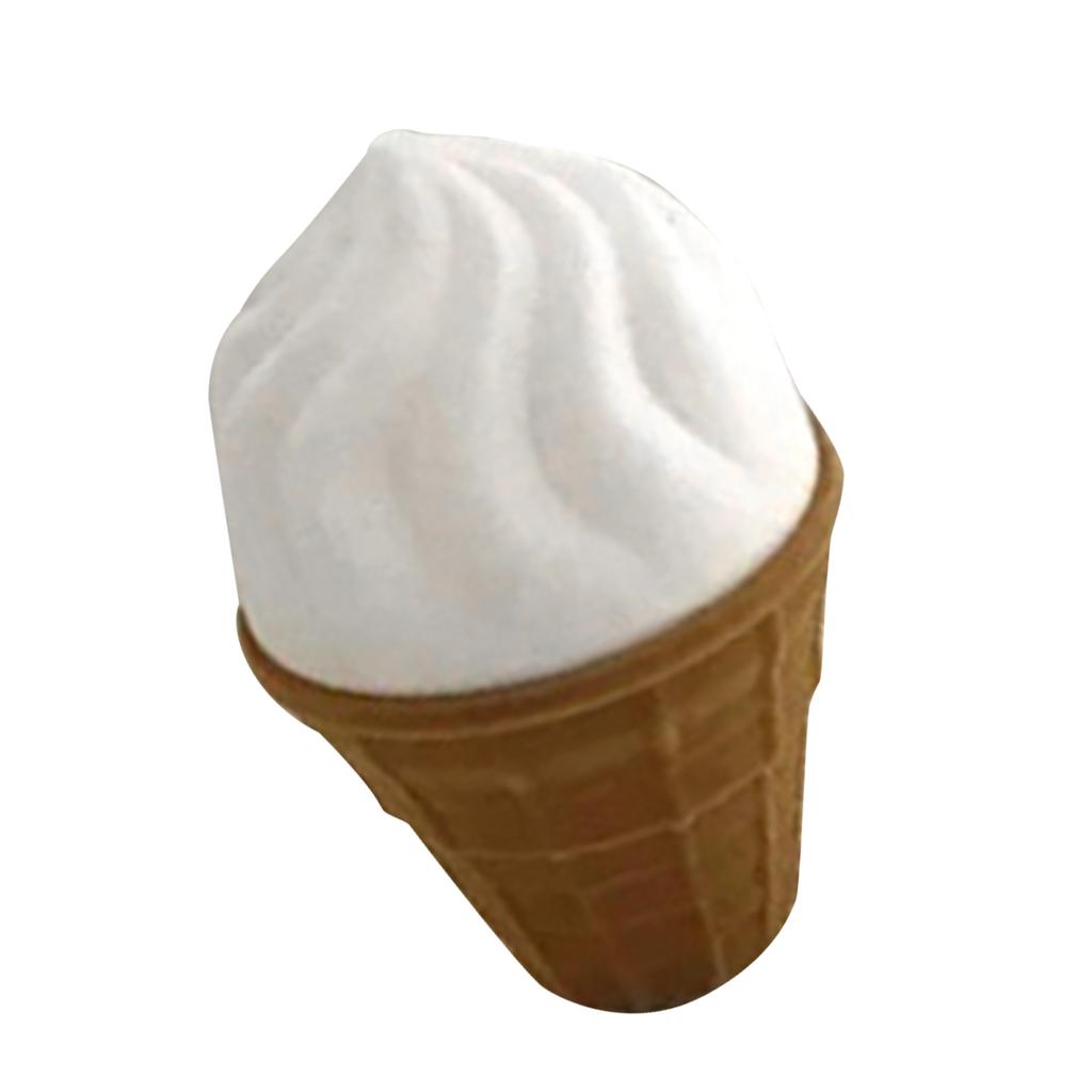 Ice Cream Shape Ring Box Lovely Large Capacity Storage Ice Cream Earring Case for Daily Life White Brown