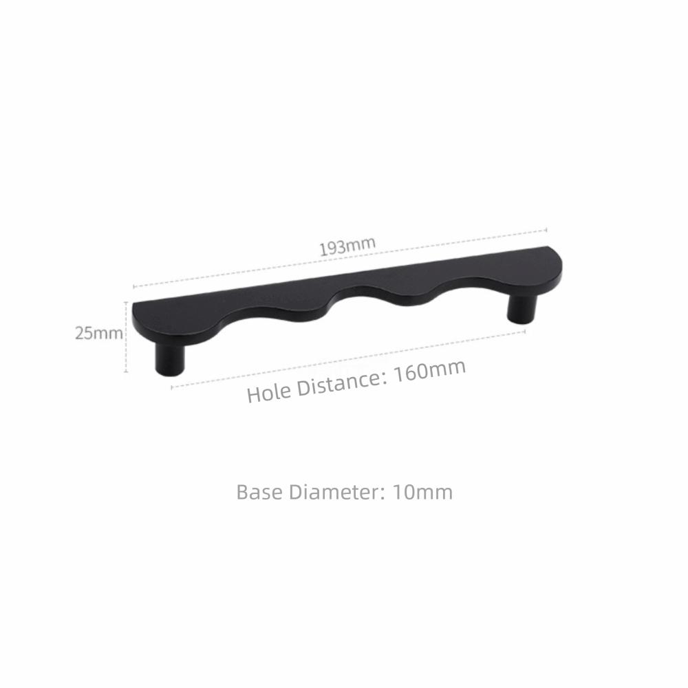 Wave Shape Drawer Pulls Modern Design Furniture Handles Brass Cabinet Handles Kitchen Wardrobe