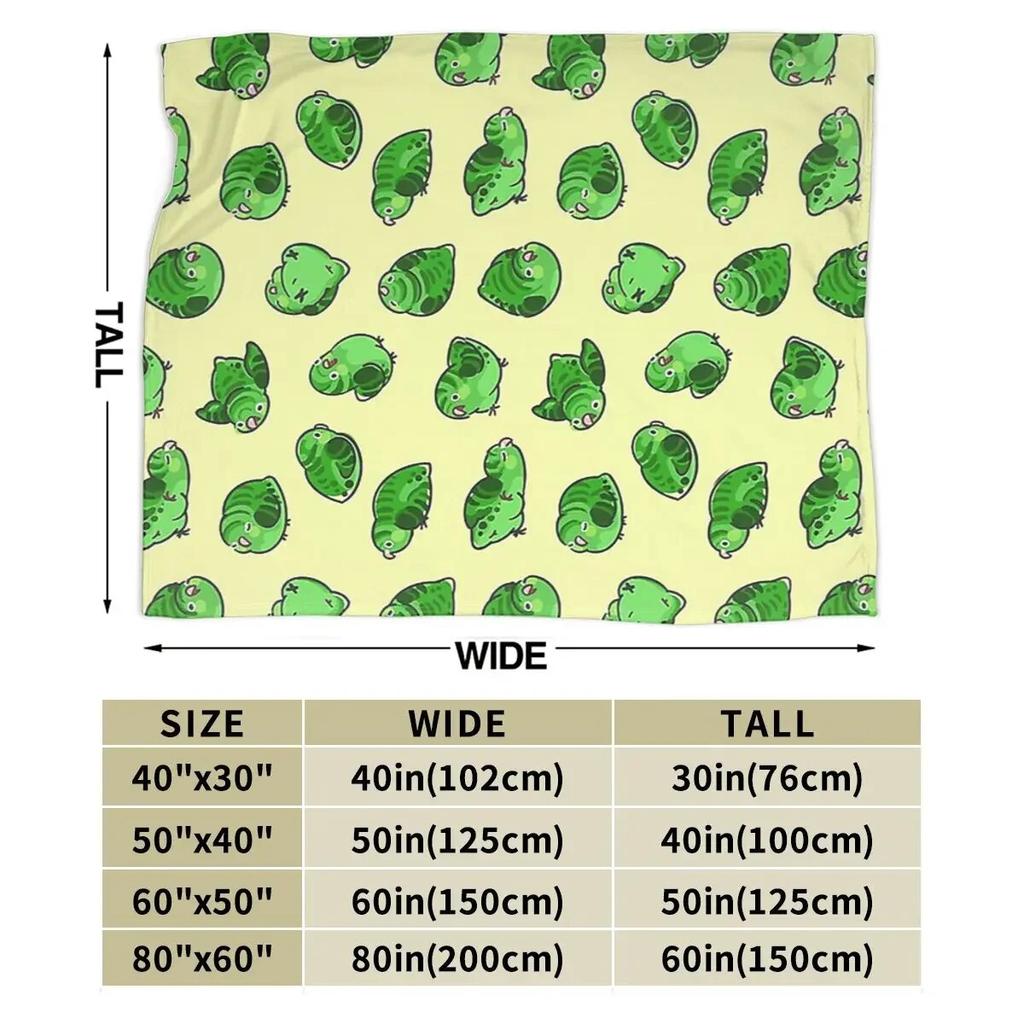 Linnie Doots - Green On Yellow Blankets Soft Warm Flannel Throw Blanket Bedding for Bed Living Room Picnic Travel Home Couch