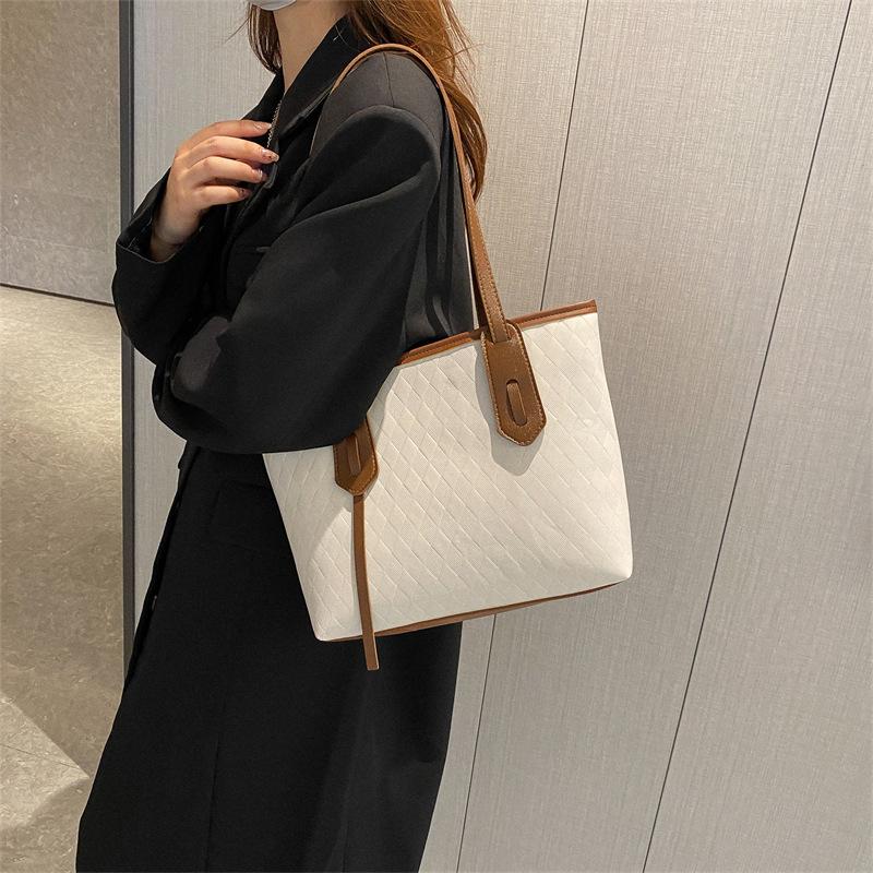 

Сумка-тоут большой вместимости для поездок на работу, новая модная, ретро cm белый