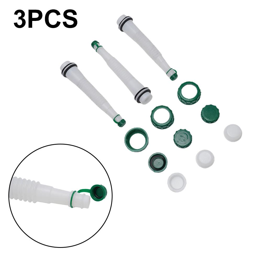 Fuel Spout Gas Can Cap Kit 3 Sets Industrial Nozzle Gasket Replacement Spout Lawn Mowers Lawn Edgers And Trimmers