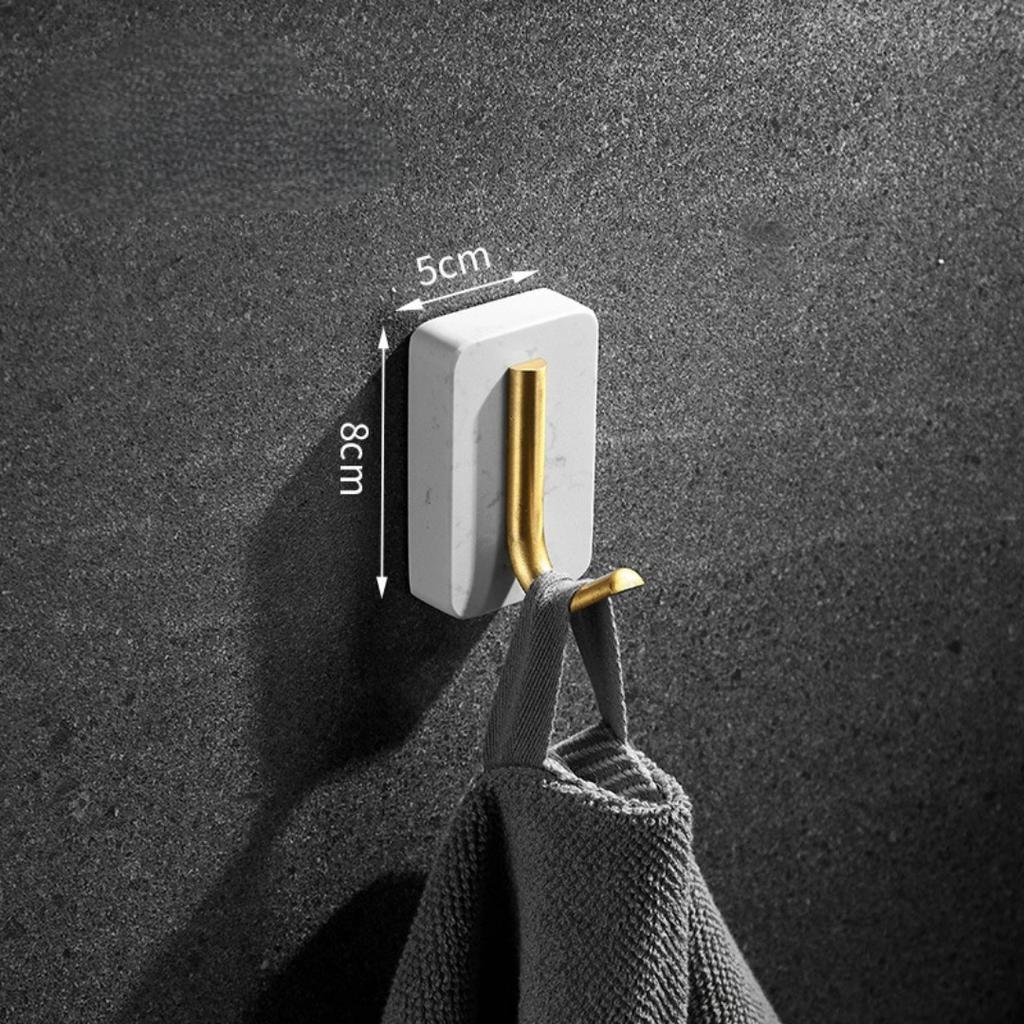 Marble Towel Hook Wall Mount Brushed Gold Towel Hanger, Robe Hooks Bathroom Clothes Hooks,Bathroom Hardware,kitchen Hook