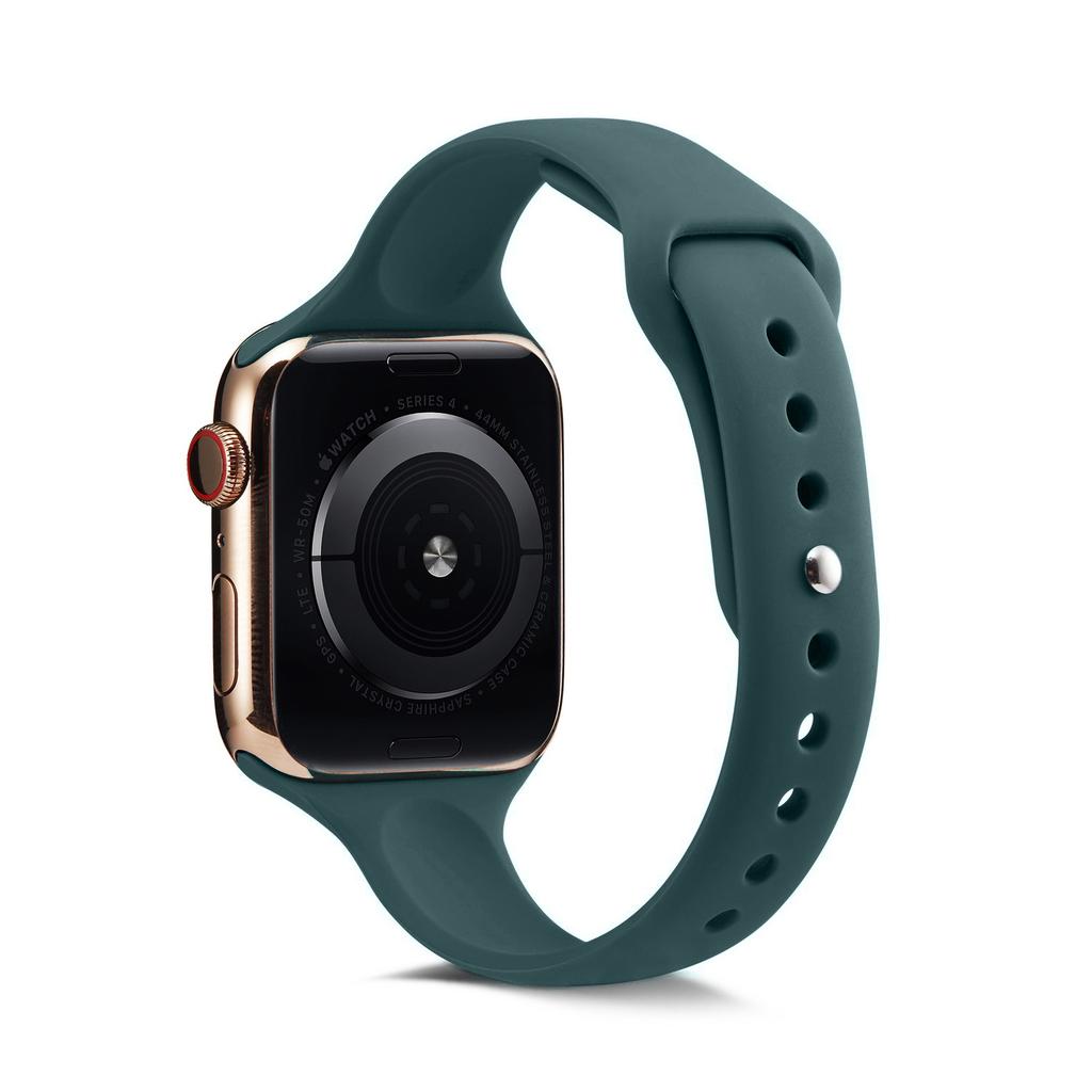 Weiches Silikon Uhrenarmband Ersatz für Apple Watch Serie 10 42mm/9 8 7 41mm/SE (2023) SE (2022) SE 6 5 4 40mm/3 2 1 38mm