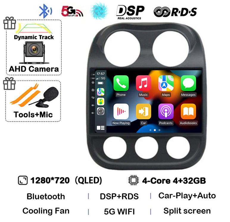Android 14 Carplay Pentru Jeep Compass Patriot 2010 2011 2012 2013 2014 2015 2016 Radio Auto Player Multimedia Stereo Unitate Principală 2din