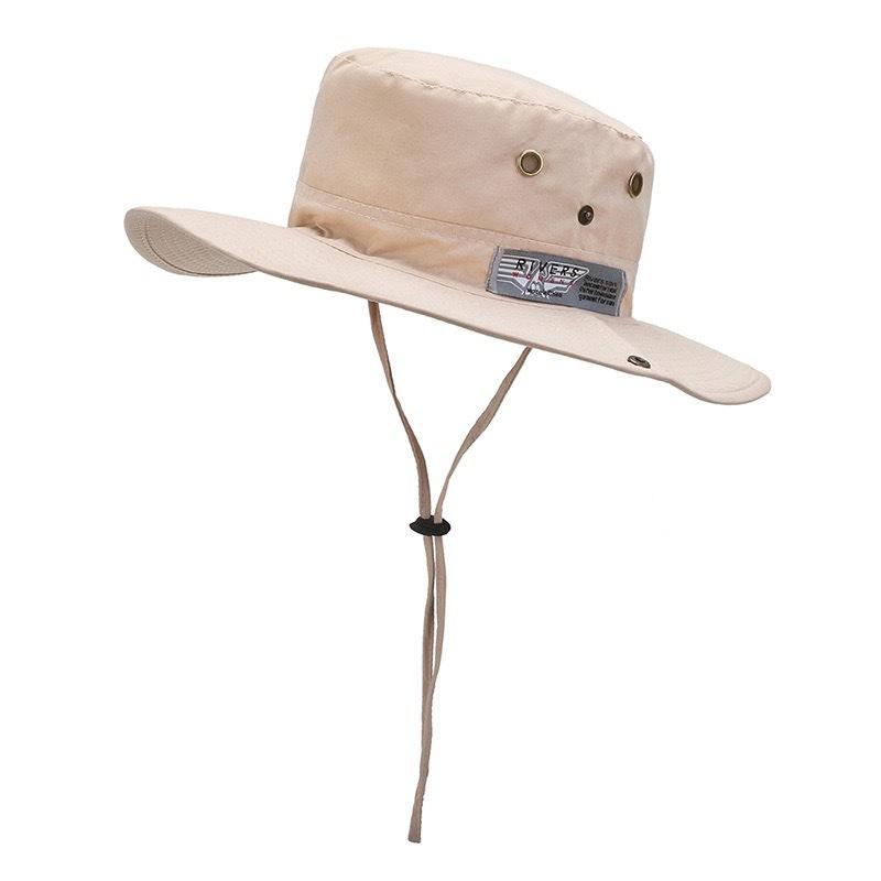 Letni kapelusz wędkarski chroniący przed słońcem, męski kapelusz wędkarski z dużym rondem na zewnątrz, kapelusz przeciwsłoneczny do wędrówek górskich, z liną, wszechstronny kapelusz podróżny