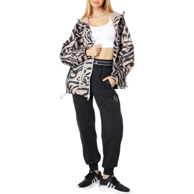 Adidas Veste à capuche à manches longues et imprimé intégral à motif géométrique pour femme H59960