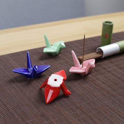 1pcs Thousand Paper Crane Shaped Incense Stand Holder Ceramic Incense Burner