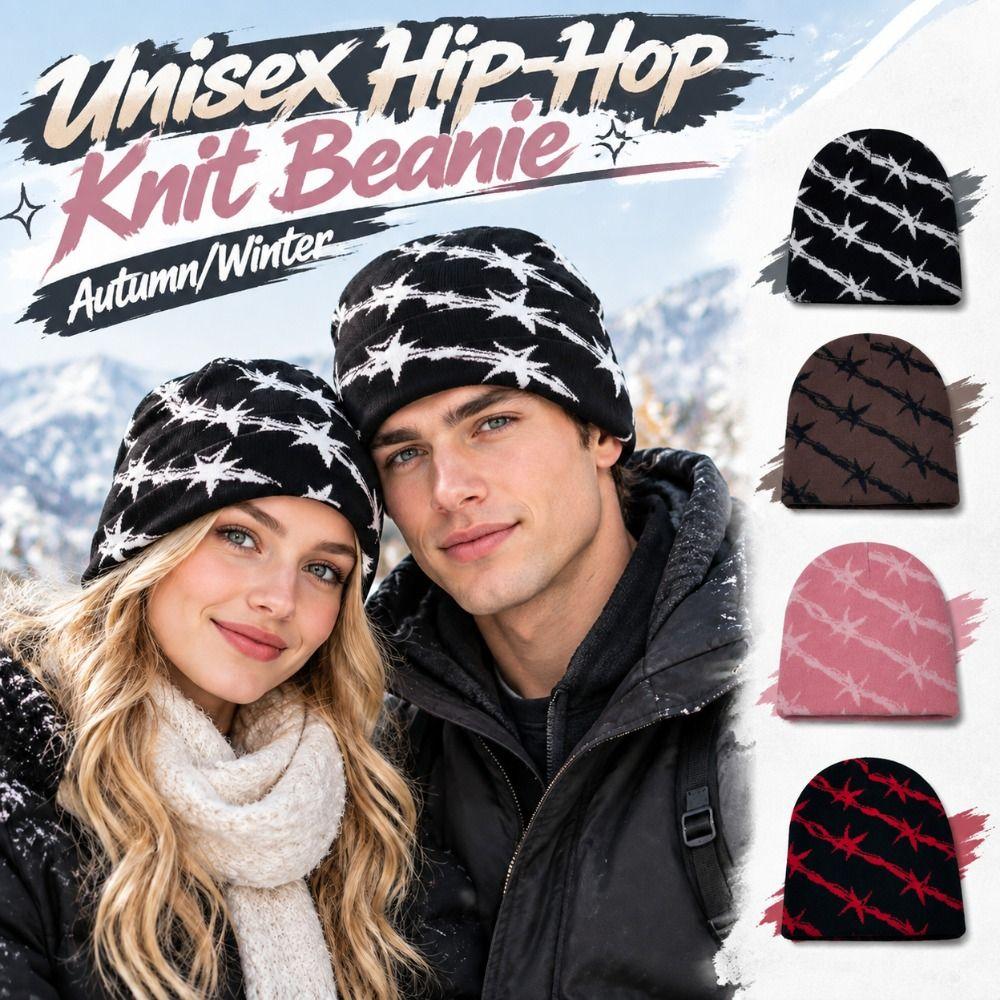 Thickened Double Layer Knit Beanie Warm Knitted Hat Streetwear Winter Skull Cap Outdoor