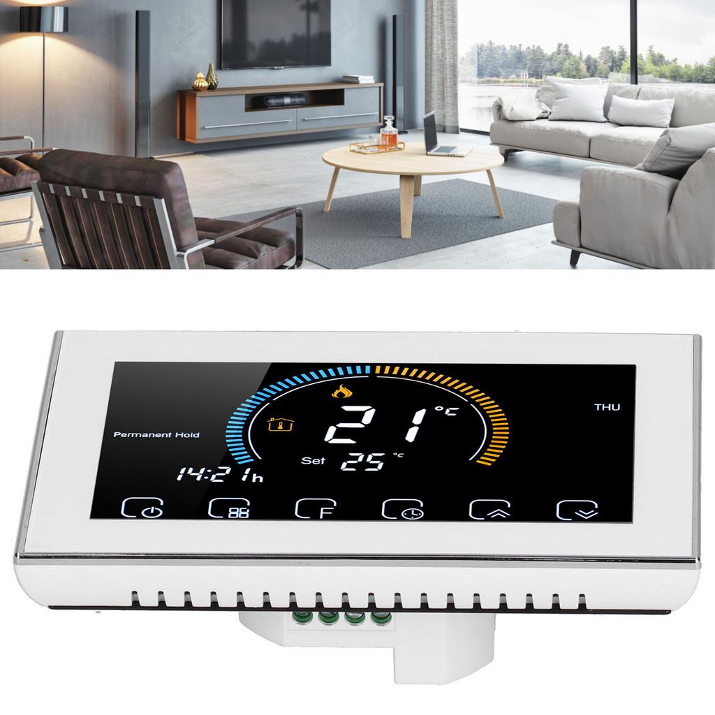 Intelligent Thermostat with LCD Temperature Controller for Home Water Heating AC95240V(BHT8000GABlack )