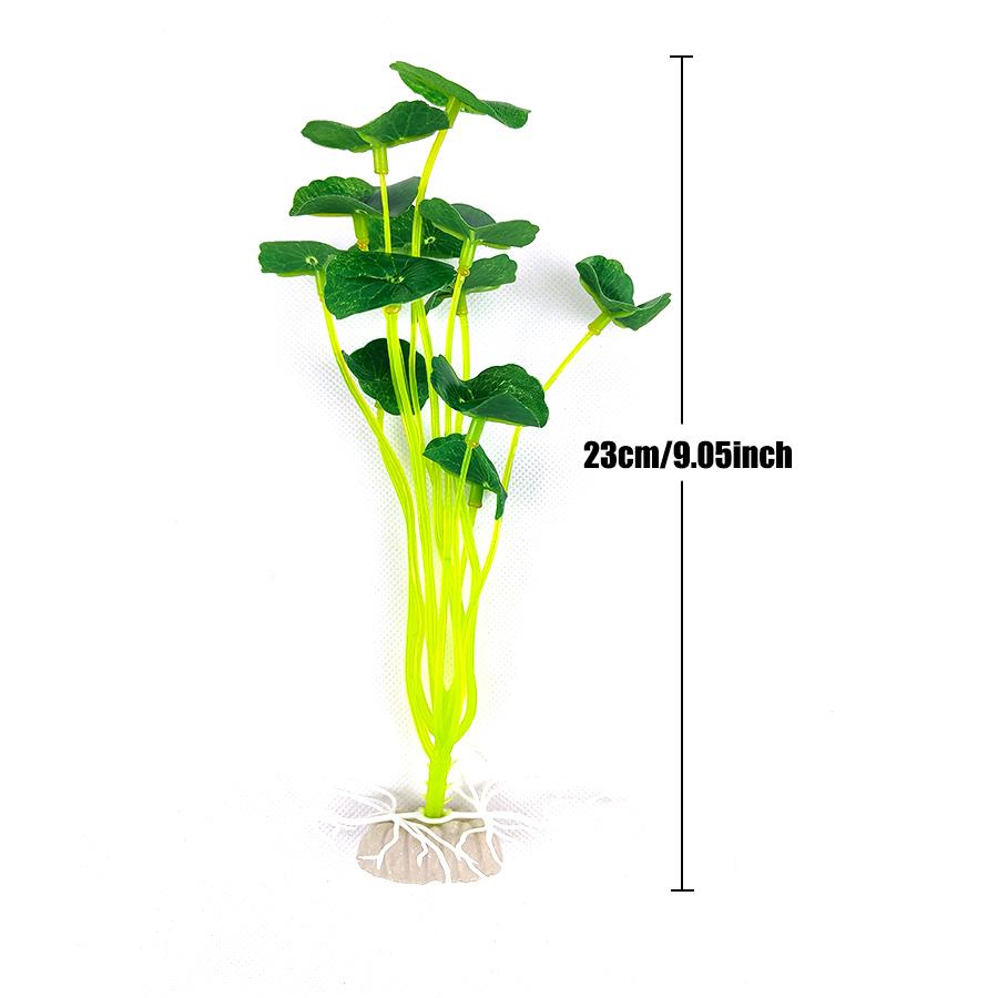 1 PC Plastic Lotus Leaf Grass Plants Artificial Aquarium Decorations Plants Fish Tank Grass Flower Ornament Decor
