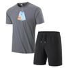 Men's Quick-Dry Fitness Suit: Short Sleeve & Shorts for Marathon Training