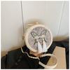 Chinese Fashion Small Round Pu Bag With Tassels And Internal Zipper Pocket For Women
