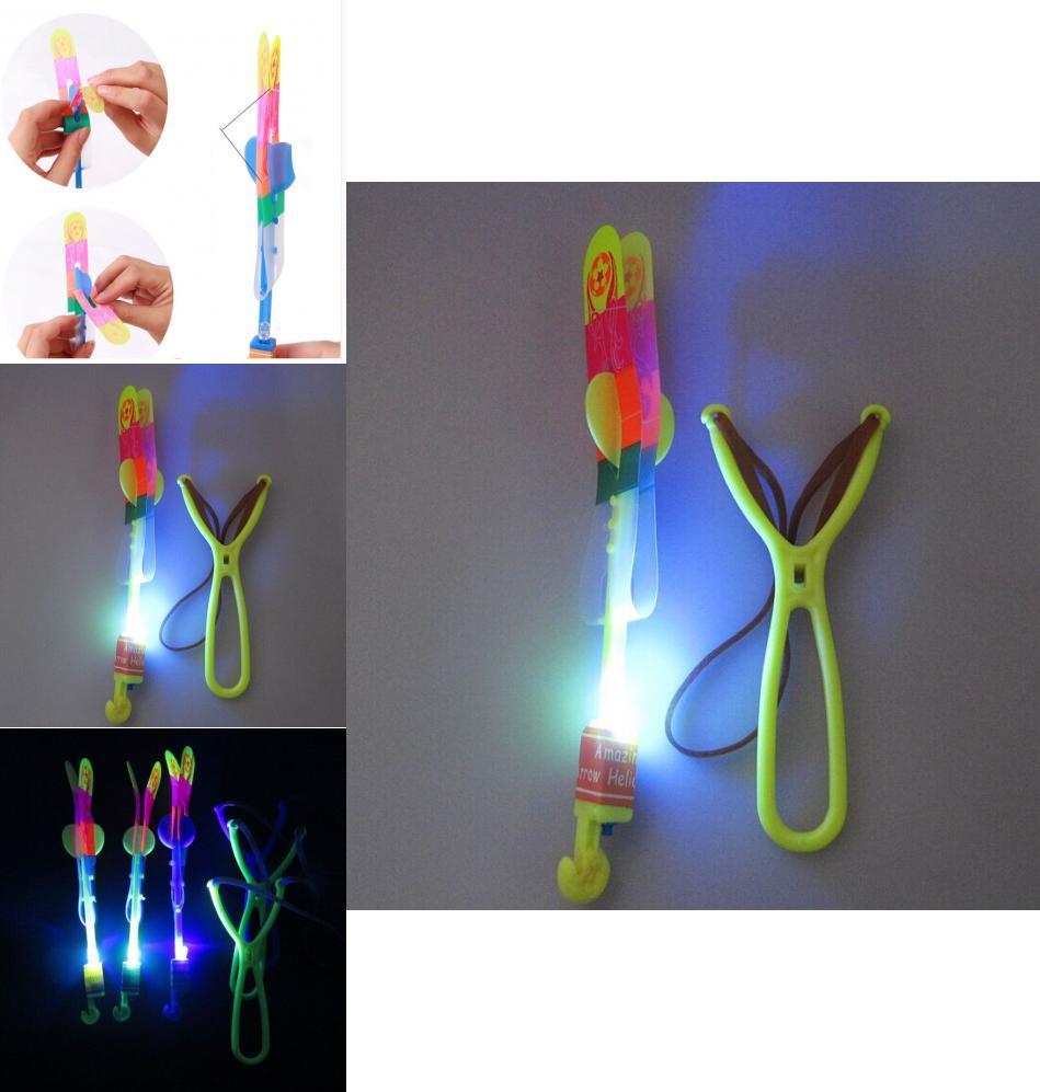 Colorful Led Sling Shot Toy Arrow Copter Perfect For Fun Indoor And Outdoor Play