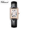 Douyin Trendy Square Quarzuhr mit Lederarmband – Marke Morning Dawn für Herren