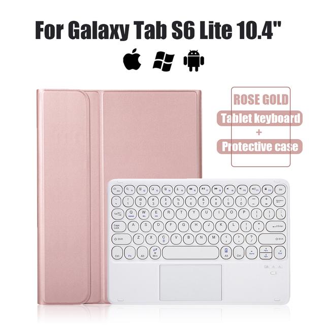 For Samsung Galaxy Tab S6 Lite 10.4 SM-P610 SM-P615 Tablet Cover Wireless Bluetooth Keyboard Protective Case Windows Android IOS