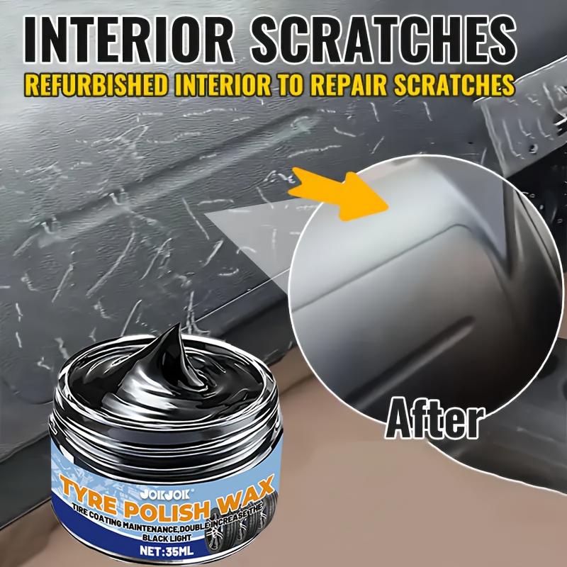 Interior Plastic Repair Cream & Car Dashboard Wax Restorer,Scratch Remover for Leather Sofa Seats,UV Protection,Easy Application