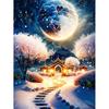 5D Diamond Painting Full Round Diamond Mosaic Fantasy House Diamond Embroidery Sale Landscape
