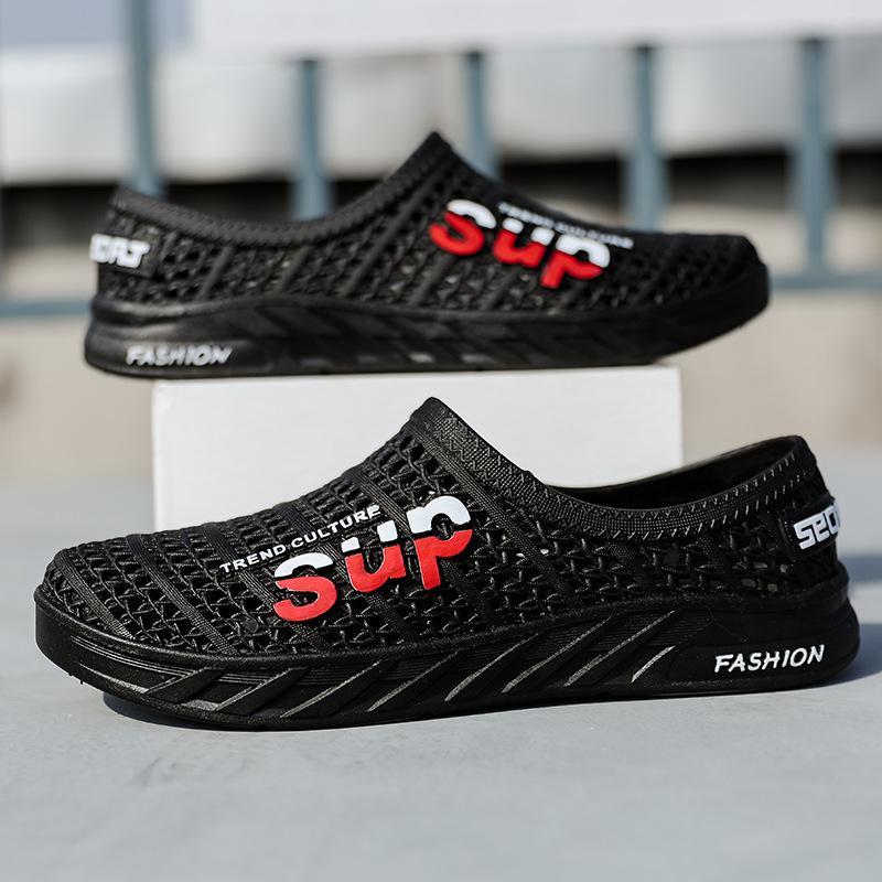 

Cave shoes men s summer non-slip fashion tide casual platform sandals breathable Korean version Baotou beach rafting shoes 39 yards/standard sneaker size синій