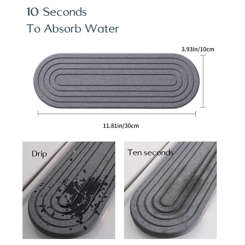 Solid Wood Diatomite Diatomite Coaster Wooden Feet Absorbent Soap Tray  Countertop Organizer