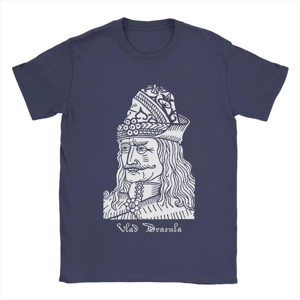 Vlad Dracula Tepes The Impaler Vampire Horror Movie T-Shirt Men Vintage Cotton Tee Shirt O Neck T Shirts Graphic Printed Clothes