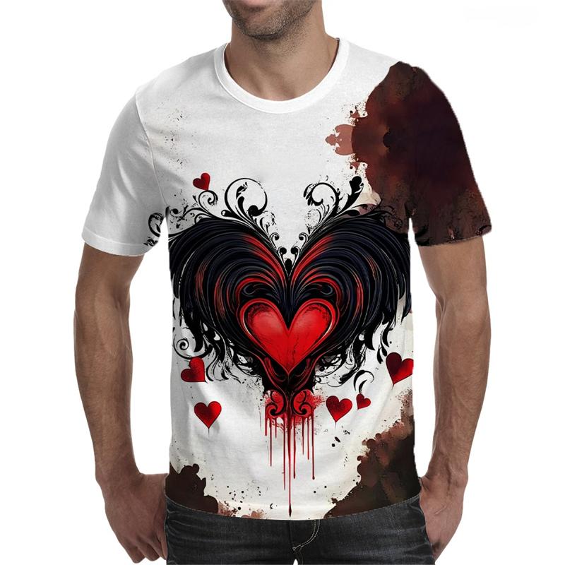 Trendy Letters Graphic T Shirts For Men Summer Fashion Hip Hop 3D Printed Crew Neck Tshirts Casual Streetwear Oversized Tees