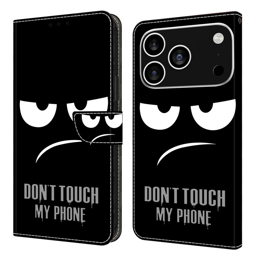 For iPhone 17 Pro Case Magnetic Clasp 3D Pattern Leather Wallet Phone Cover