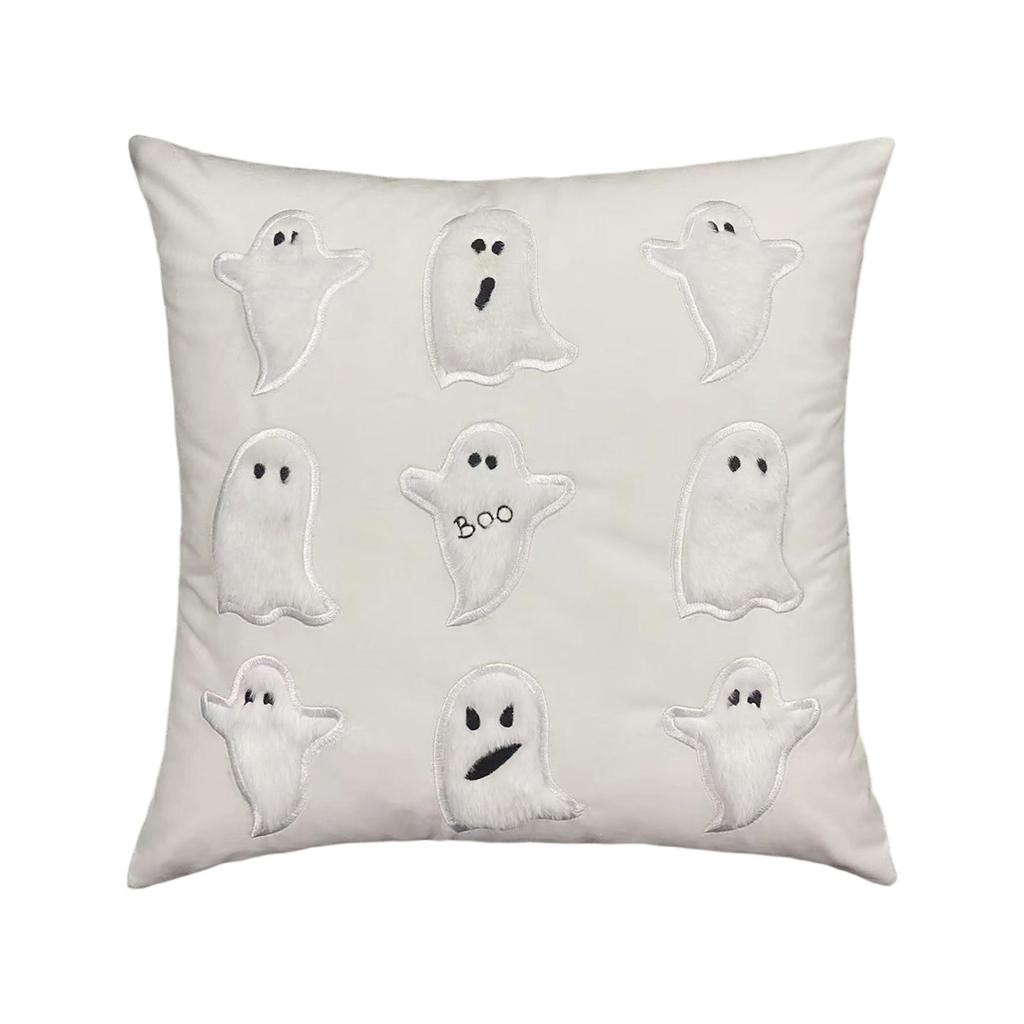 Halloween Plush Embroidered Pillowcase Living Room Sofa Party Decoration
