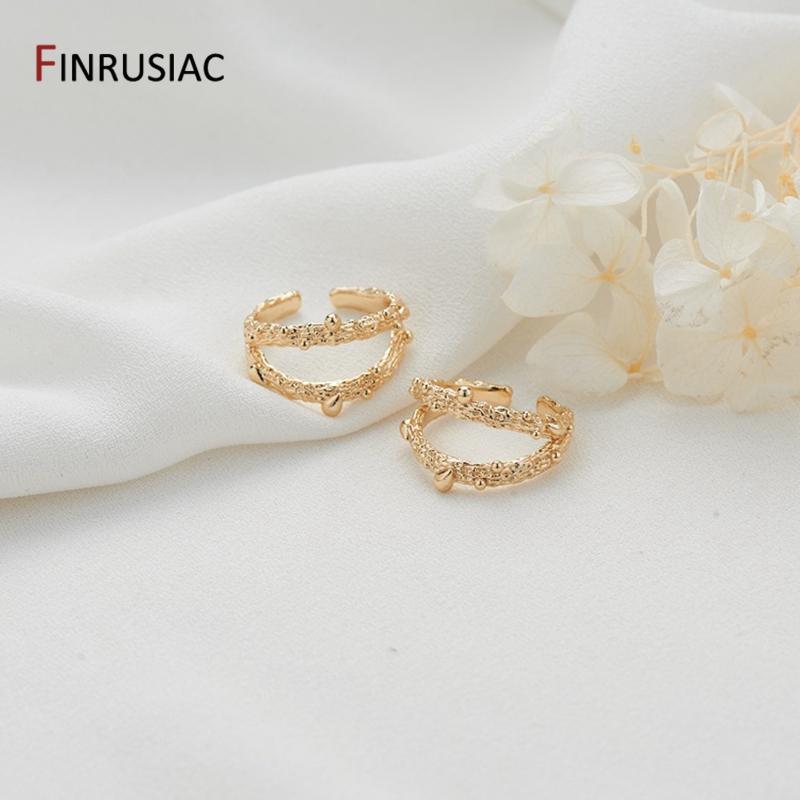New Retro Personality Open Rings,14K Gold-Plated Brass Gothic Irregular Geometric Ring,Women s Fashion Jewelry Crafts