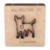 JGGLD Leather Craft Die Punch Cutter, Dog Shape, Alloy Steel, Birch Wood, 47x42mm