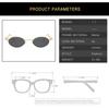 Y2K Vintage Oval Small Frame Sunglasses Women For Female Punk Elegant Brand Designer Sun Glasses Luxury Diamond Metal Eyeglasses
