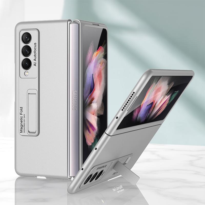 For Samsung Galaxy Z Fold 3 Case With Kickstand Ultra Thin Armor Shockproof Case For Samsung Z Fold 3 5G Phone Case Cover