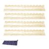 1/4Pcs Mahjong Rack with Magnetic Pusher & Storage Bag, Scalloped Acrylic Mah Jongg Tile Holder Pusher Bar, Gift for American Mahjong Players