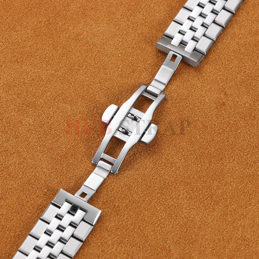 Edelstahl Fünf-Perlen-Uhrenarmband 20mm 22mm Solide Faltschließe Universelles Taucherarmband Herren Damen Uhrenzubehör