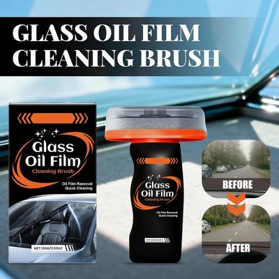 Car Cleaning Brush Windshield Hydrophobic Rain Repellent Anti Fog Oil Film Removal Long Lasting Protection Improve Visibility