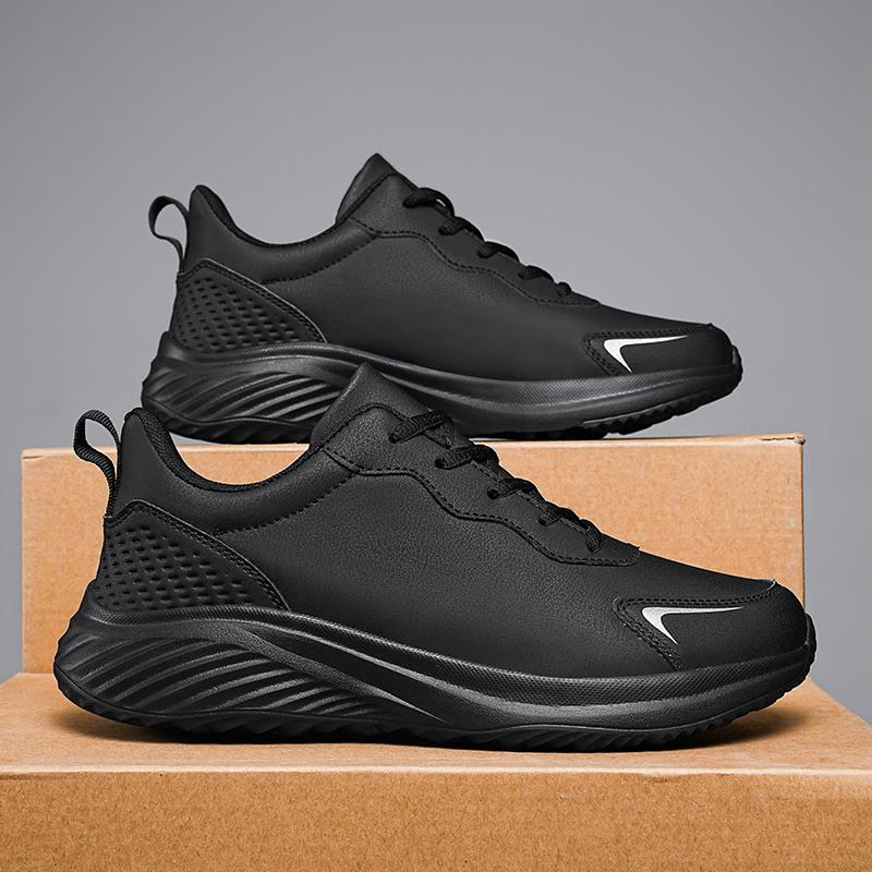 2025 Male Leather Outdoor Casual Sneakers Shoes Breathable Walking Shoes Men Fashion Climbing Running Shoes British Style