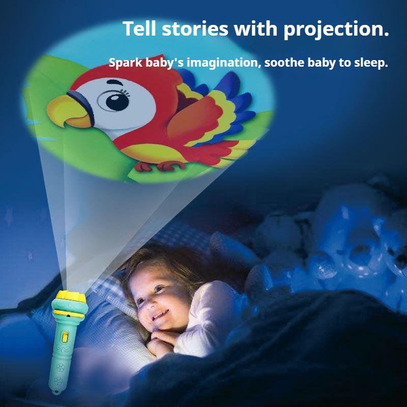 Kreskówkowy projektor dla dzieci, mini projektor, zabawka do wczesnej edukacji dla niemowląt