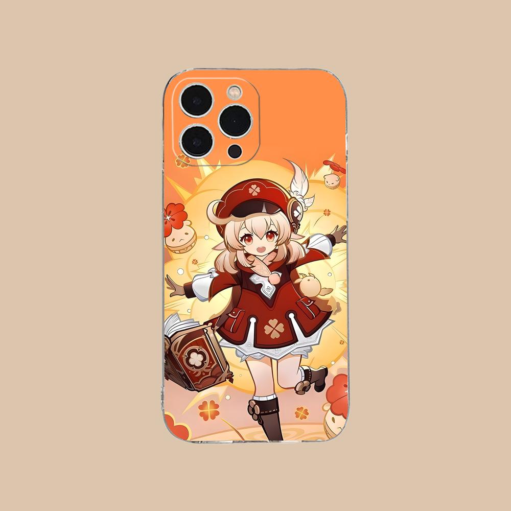 

Game GI Klee Mobile Phone Case for iPhone 17 16 15 14 13 12 11 X XR XS Air Pro Max Plus Mini Clear Colorful Cover Cover Luxury iPhone XS Max