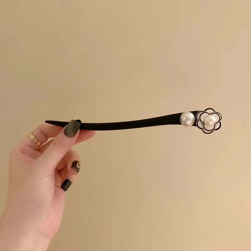 

Винтажные черные палочки для волос из дерева камелии для женщин, девочек, модные, классические, этнические, с цветами, заколки, шпильки, аксессуары для укладки волос