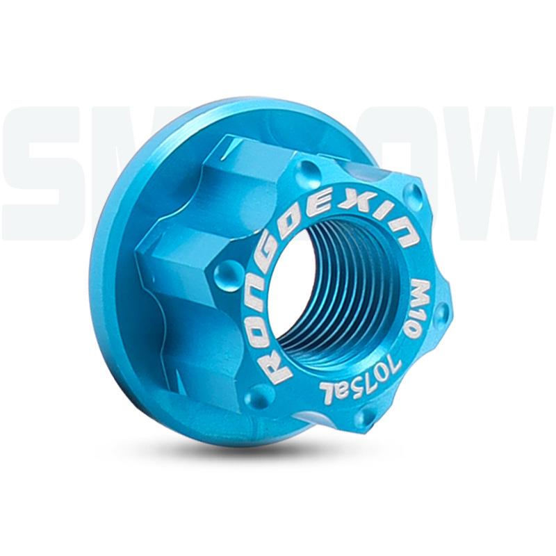 Fixie Aluminum Alloy M10 Cap for Folding Bike Hub and Climbing Wheel Screw