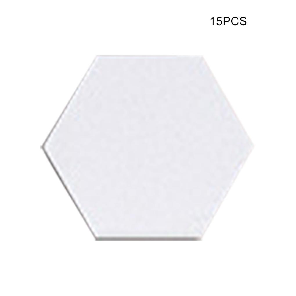 15 Pieces Mirror Wall Stickers Acrylic Hexagonal Adornments Rooms Decors Mirrors Decorations Walls Ornaments for Scenes Decors