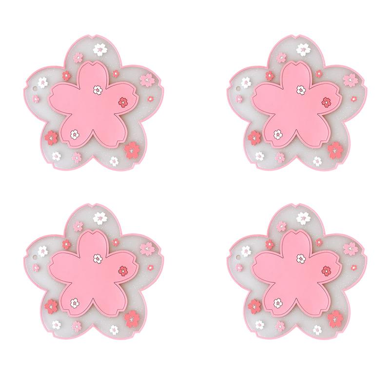 

Подставка под чашку чая с изображением цветущей вишни, подставка под чашку чая с изображением цветущей вишни, изоляционные коврики для стола под кружку чая или молока, подставки под чашки для напитков, 4/6/12 шт. 11.5CM&Flower