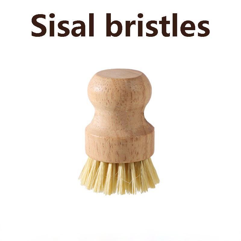 1PC Kitchen Cleaning Brush Wooden Dish Brush with Natural Sisal and Coconut Durable Portable Eco Friendly Zero Waste