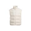 Logo Print Stand Collar Down Vest Sleeveless Women Vest Yellow White HK5242