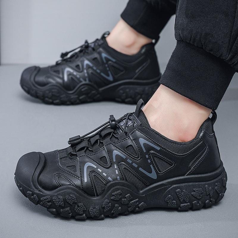 Mens Sneakers SpringAutumn Breathable Wear Resistant Tooling Shoes Platform Non-slip Outdoor Hiking Travel Shoes Tenis Masculino