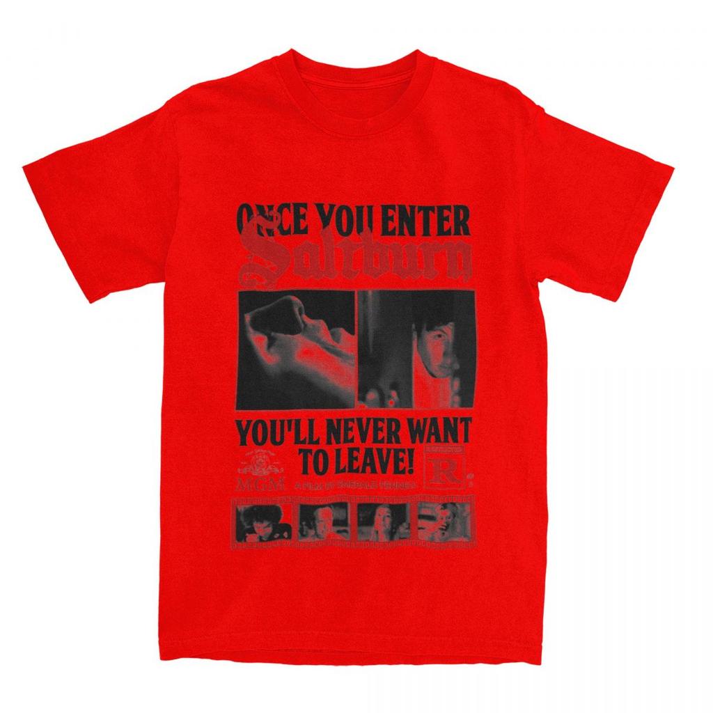 Herren Damen SALTBURN Einmal betreten T-Shirt Zeug Lässig 100% Baumwolle T-Shirt Tops Sommer