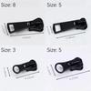 10pcs 3 5 8 Zipper Puller Head Black Handmade Zipper Slider Sewing Accessories Resin Clothing Bag Zips for Replacement Parts
