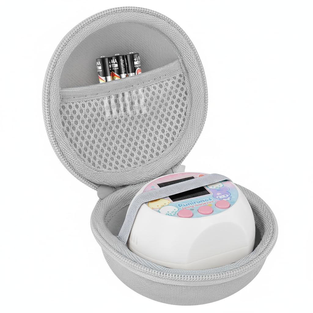 (Case only) TAKARA TOMY Punirunzu Sanrio Characters Handheld Game Storage Case for Kids, Off-White - co2CREA