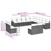 VidaXL Salon de Jardin avec Coussins 13 pcs, Canapés de Terrasse, Ensemble de Meubles de Patio, Mobilier d'Extérieur, Gris 3226487
