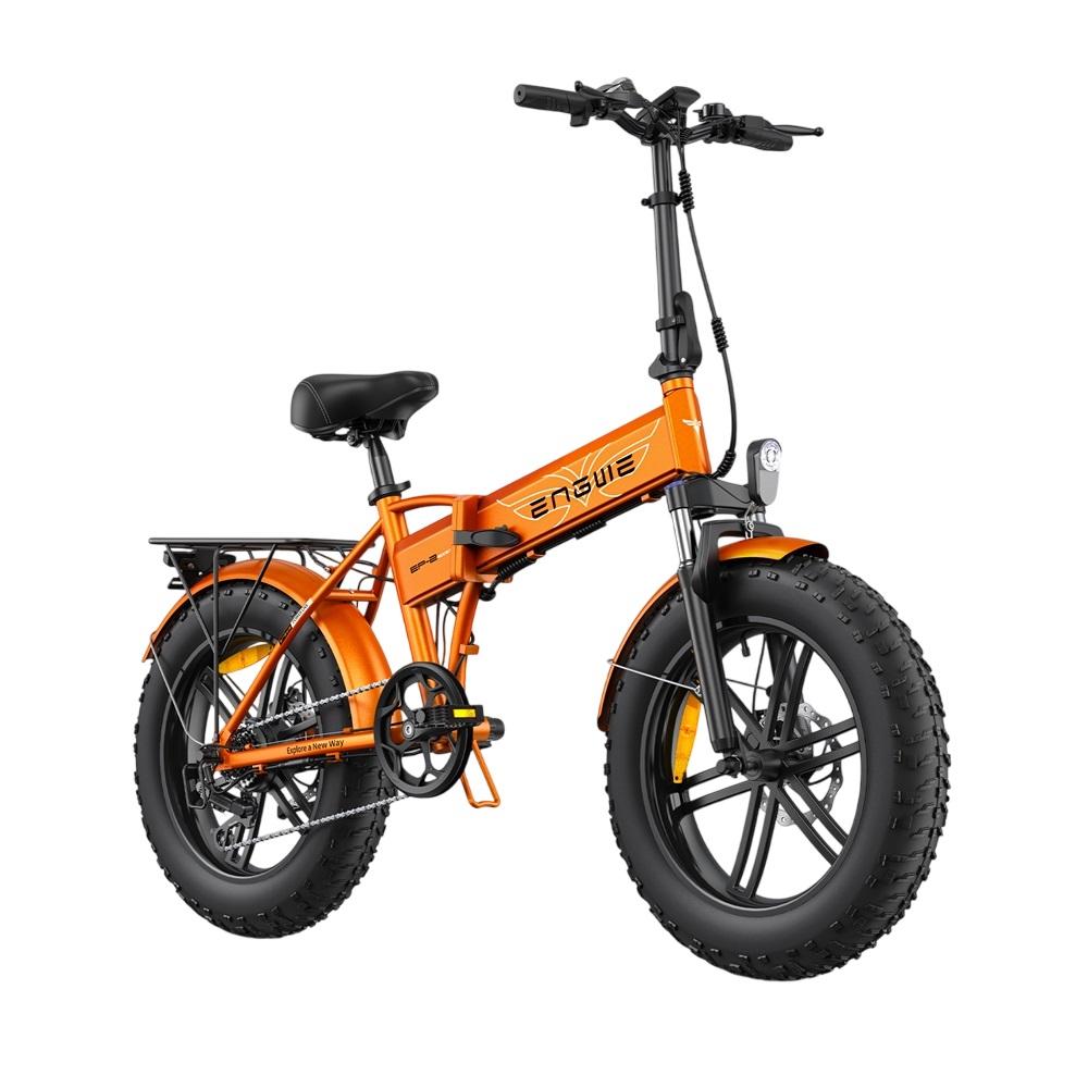 Engwe EP-2 BOOST 250W City Electric Bike Folding E-Bike, 20×4.0 Fat Tires for City Commute & Outdoor Trails, Long-Range Design for Daily Riders